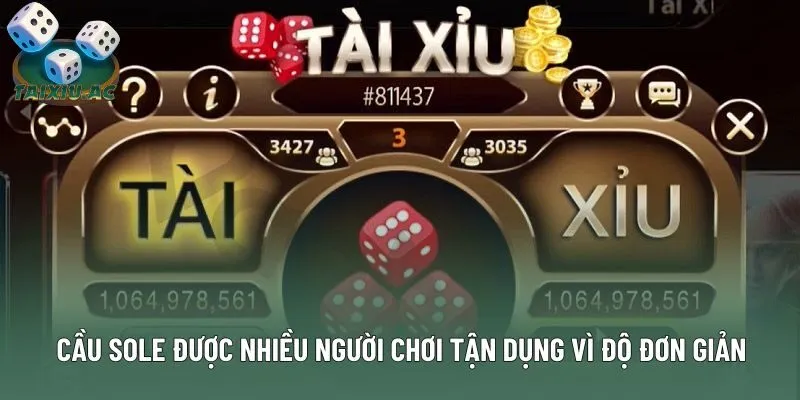 Cầu sole được nhiều người chơi tận dụng vì độ đơn giản