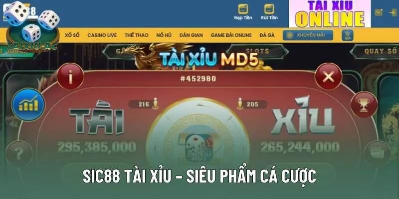 Sic88 Tài Xỉu - Siêu Phẩm Cá Cược Đổi Thưởng Hấp Dẫn